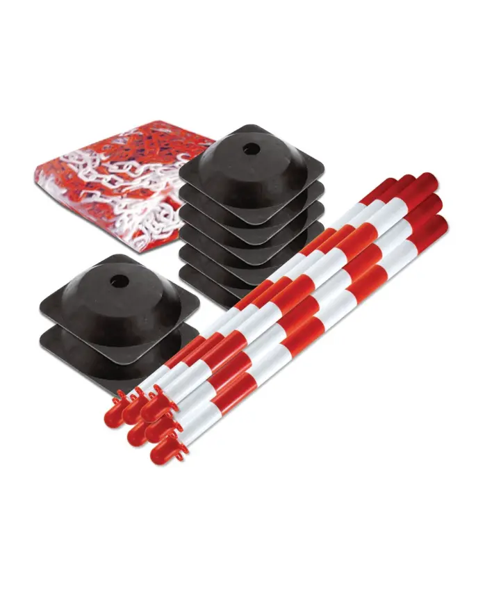 [EPI0575] POTEAU SUPPORT BLANC/ROUGE